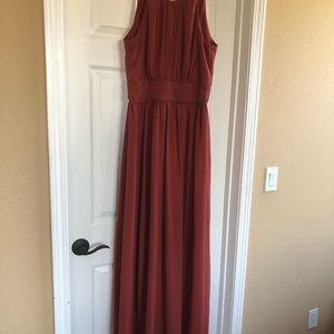 David’s Bridal maxi dress in cinnamon color. Size 8